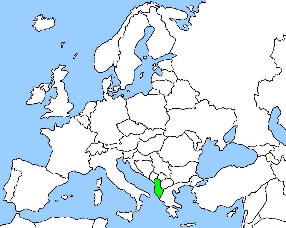 kort over Albanien kort placering