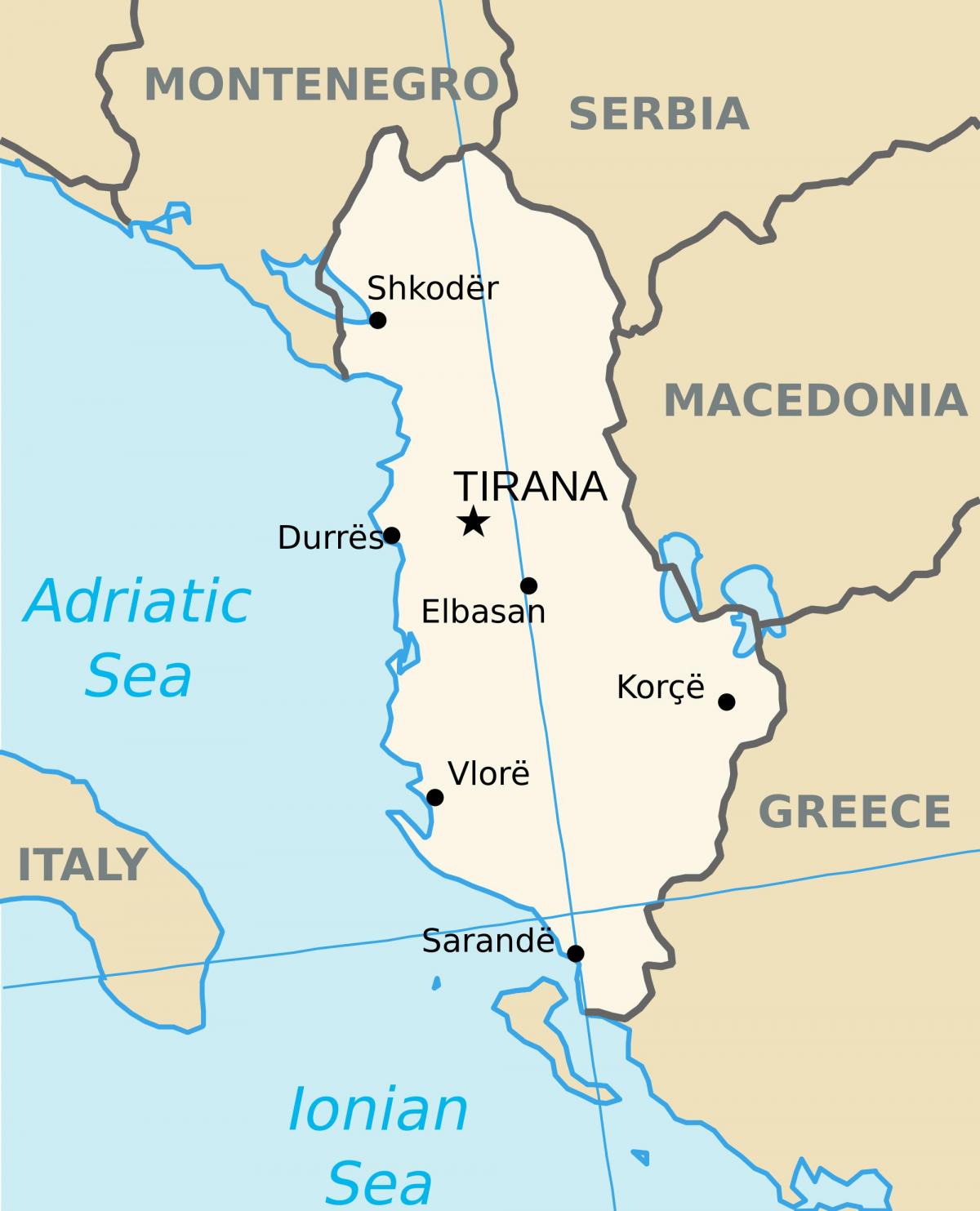 kort saranda Albanien