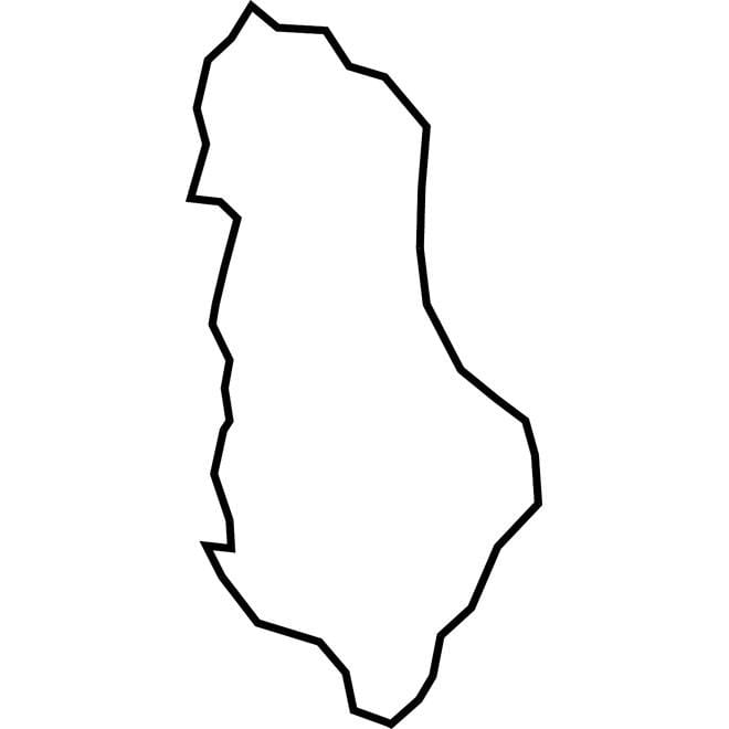 kort over Albanien kort vektor