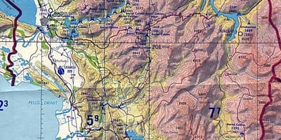 Kort over Albanien geografi
