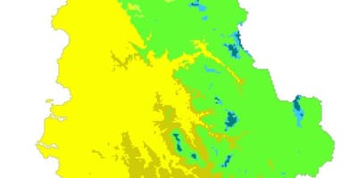 Kort over Albanien klima